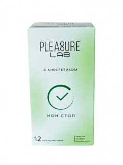 Презервативы с анестетиком Pleasure Lab, 19 см, Ø 5,5 см, 12 шт.