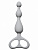 Анальная цепочка Lola Games Black Edition Ultimate Beads Grey, 17 см, Ø3 см