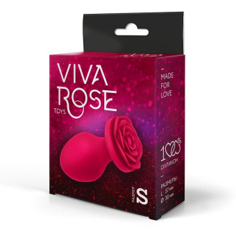 Втулка анальная Viva Rose (размер S), L 7 см, Ø 3 см
