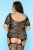 Костюм-сетка и стринги Candy Girl Kookie, черные, 2XL
