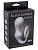 Анальный стимулятор Lola Games Black Edition Double Pleasure Anal Plug Grey с эрекционным кольцом, 18 см, Ø3,3 см