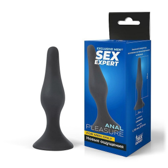 Втулка Анальная Sex Expert Anal Pleasure, цвет чёрный, L 11 см, Ø 3,1 см