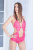 Боди с вырезом Erolanta Lingerie Collection, розовое, S-L
