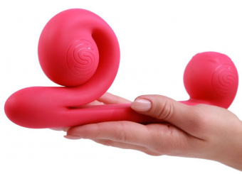 Вибромассажер для двойной стимуляции Snail Vibe, розовый