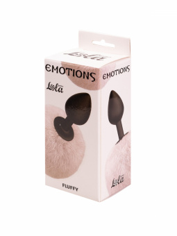 Анальная пробка с хвостом Emotions Fluffy White, 7 см, Ø 3 см