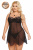 Ночная сорочка и стринги SoftLine Collection Carla, черный, 2XL