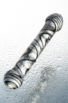 Двусторонний, стеклянный фаллоимитатор Sexus Glass, прозрачный, 20,5 см.
