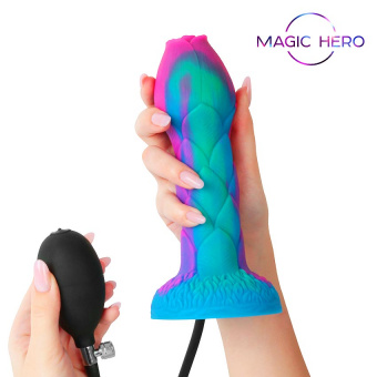 Фаллоимитатор с грушей Magic Hero Silicon Love (имитация семяизвержения), L 20 см, Ø 5,6 см