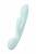 Нереалистичный вибратор Satisfyer Triple Oh, силикон, голубой, 24 см (без розничной коробки)