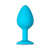 Анальная пробка Lola Games Emotions Cutie Medium Turquoise Pink Crystal, 8 см, Ø3,5 см
