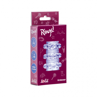 Насадка на пенис Lola Games Rings Armour Purple