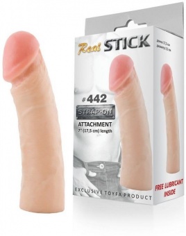 Фаллоимитатор-насадка Realstick, телесный, 17,0 см. (#442)
