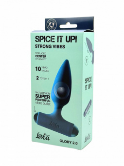 Анальная пробка с перезаряжаемой вибропулей Spice it Up Glory 2.0, L 11 см, Ø 2,9 см