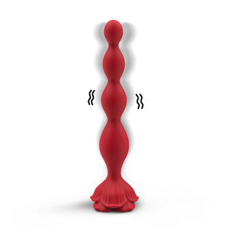 Анальная вибро-елочка Silicone Toys, L 19,5 см, Ø 2x3,2 см, 9 режимов вибрации, на пульте д/у