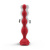Анальная вибро-елочка Silicone Toys, L 19,5 см, Ø 2x3,2 см, 9 режимов вибрации, на пульте д/у