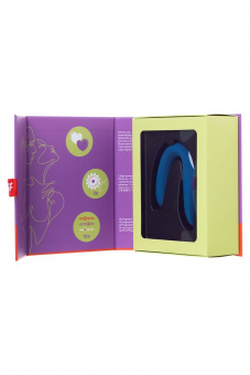 Многофункциональный стимулятор для пар Satisfyer Partner Whale, силикон, голубой, 17 см