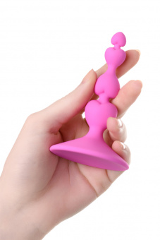 Анальная втулка Todo By Toyfa Loverty, силикон, розовая, 8 см. Ø 2,3 см.