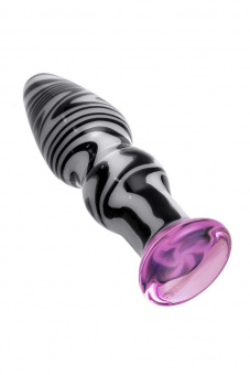 Анальная втулка Sexus Glass, стекло, белый, 12,5 см, Ø3,5 см