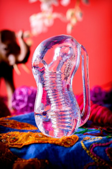 Мастурбатор нереалистичный Lingam By Toyfa Indira, Tpe, прозрачный, 14 см.