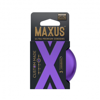 Презервативы Maxus Custom Made, размер 60 №3 X-Edition (гладкие, увеличенные) в кейсе, 3 шт.