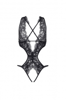 Эротическое боди Erolanta Anais, черный, XL-2XL