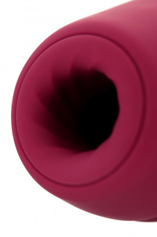 Вакуум-волновой бесконтактный стимулятор клитора Satisfyer Curvy 1+, силикон, красный, 14,3 см. (смарт управление)