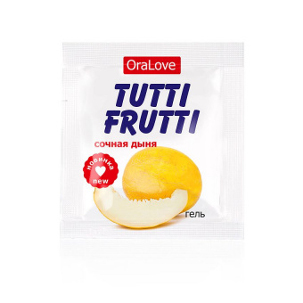 Гель «Tutti-Frutti» сочная дыня, одноразовая упаковка, 4 г