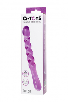 Двусторонний фаллоимитатор A-Toys By Toyfa Tanza, tpe, фиолетовый, 27,5 см.