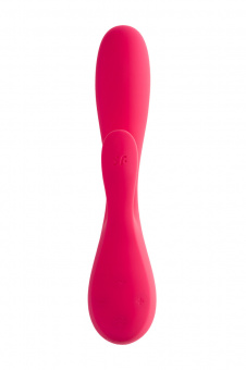 Вибратор Satisfyer Mono Flex, силикон, красный (смарт управление) 20,4 см.