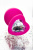 Анальная втулка Todo By Toyfa Diamond Heart, силикон, розовая, 9,5 см, Ø 4 см