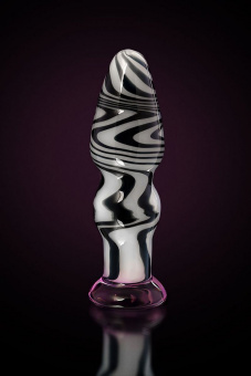 Анальная втулка Sexus Glass, стекло, белый, 12,5 см, Ø3,5 см