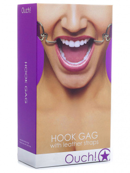 Фиолетовый расширяющий кляп Ouch Hook Gag