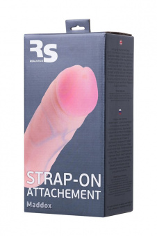 Насадка для страпона Realstick Strap-On By Toyfa Maddox, Tpr, телесный, 15,4 см.