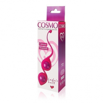 Шарики вагинальные Cosmo, цвет розовый Ø3,5 см, вес 94 г