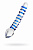 Двусторонний фаллоимитатор Sexus Glass, стекло, прозрачный, 20 см, Ø3,5 см