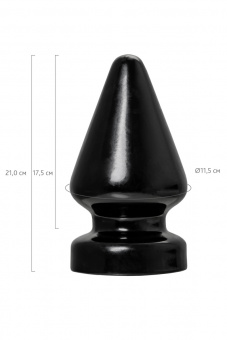 Анальная втулка Toyfa Popo Pleasure Draco β, pvc, черная, 21 см, Ø 11,5 см (фистинг)