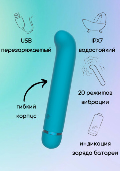 Перезаряжаемый вибратор Fantasy Flamie Blue