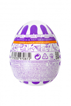 Нереалистичный мастурбатор Tenga Wonder Mesh, tpe, белый, 6,1 см