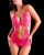 Боди с вырезом Erolanta Lingerie Collection, розовое, S-L