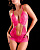 Боди с вырезом Erolanta Lingerie Collection, розовое, S-L