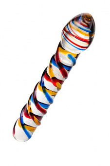 Нереалистичный фаллоимитатор Sexus Glass, стекло, прозрачный, 19,7 см.