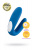 Многофункциональный стимулятор для пар Satisfyer Partner Whale, силикон, голубой, 17 см