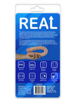 Двусторонний фаллоимитатор Real, 46 см, Ø 4 см