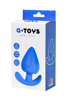 Анальная пробка A-Toys By Toyfa Nosh, силикон, синяя, 8,3 см. Ø 4,1 см.