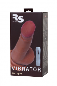 Реалистичный вибратор Toyfa Realstick Elite Mulatto, коричневый, 13 см