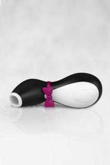 Вакуум-волновой бесконтактный стимулятор клитора Satisfyer Pro Penguin NG, силикон, черный, 11,5 см