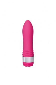 Нереалистичный вибратор Sexus Funny Five (2в1) розовый, 18,5 см.