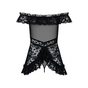 Комплект (неглиже, трусы) Obsessive Flores Babydoll, S-M