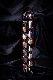 Нереалистичный фаллоимитатор Sexus Glass, стекло, прозрачный, 19,7 см.