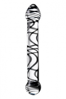 Двусторонний, стеклянный фаллоимитатор Sexus Glass, прозрачный, 20,5 см.